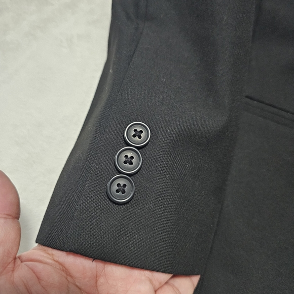 Cat & Jack Kid's Black Blazer with Blue Lining, 2 front button Size 7 - Picture 8 of 12